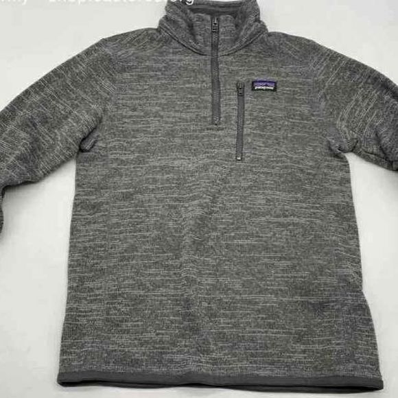 Patagonia Mens Gray Space Dye Long Sleeve Collared Pullover Sweater Size Medium